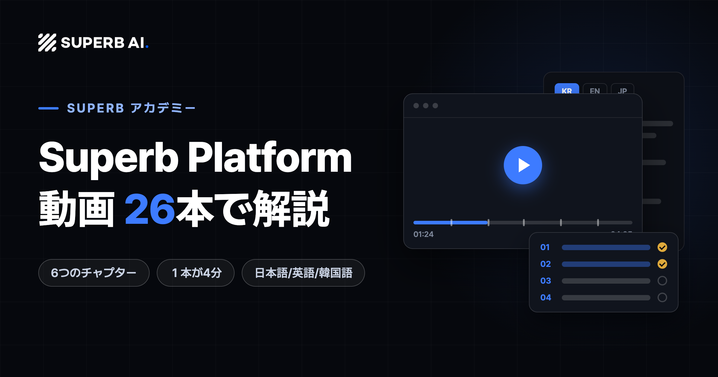 Superb アカデミー公開:Superb Platformの使い方を一か所で学べる動画ガイド
