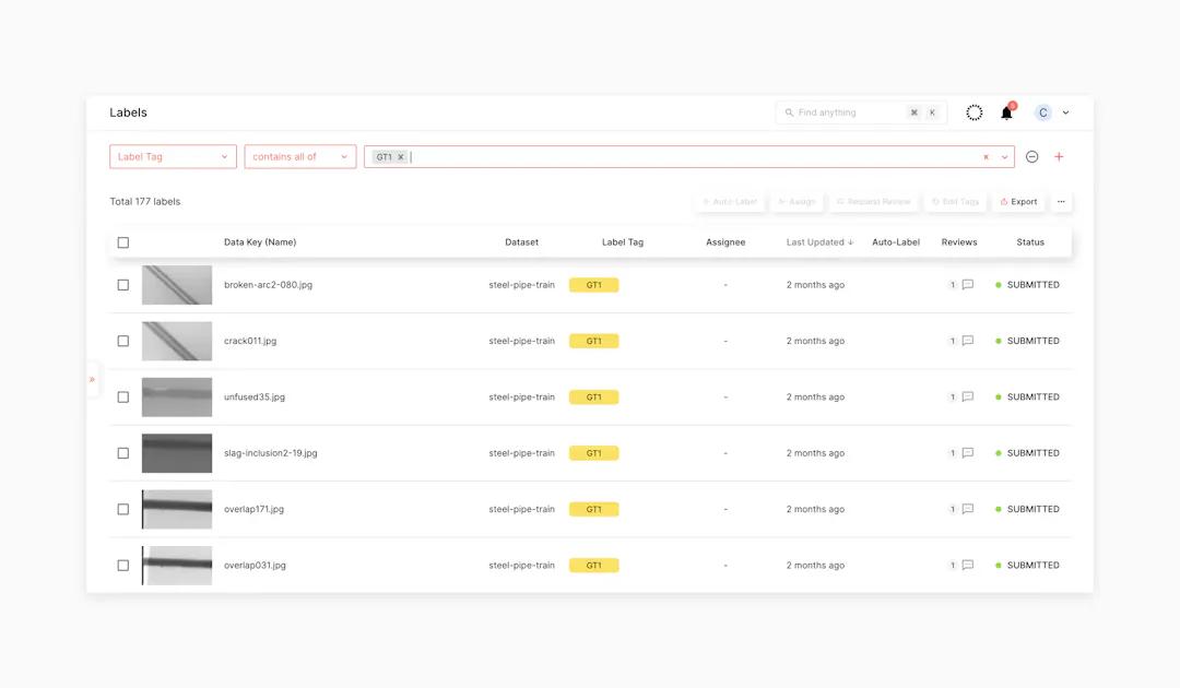 Use tags in Superb AI Suite to separate each image set and categorize them accordingly.
