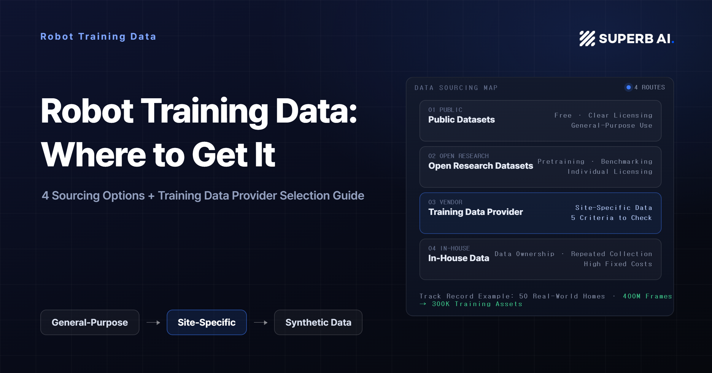 Robot Training Data Sourcing Guide: 4 Options and How to Choose a Training Data Provider