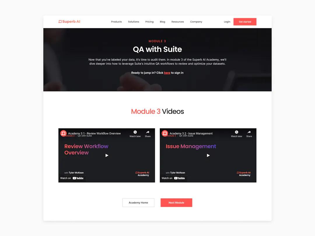 Learn to QA computer vision workflows on Suite