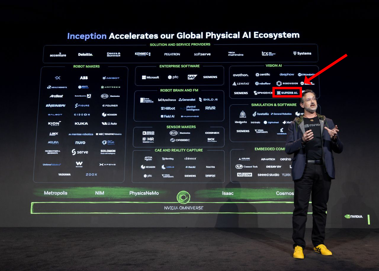 Jensen Huangが語る「ロボティクスのChatGPTモーメント」——フィジカルAIの中核パートナーとして注目されるSuperb AI