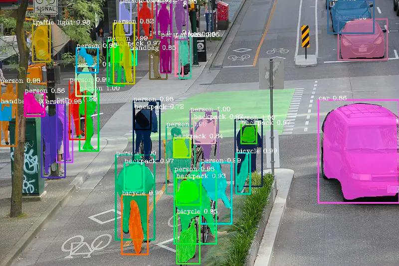 Semantic segmentation divides an image according to pixel distribution.