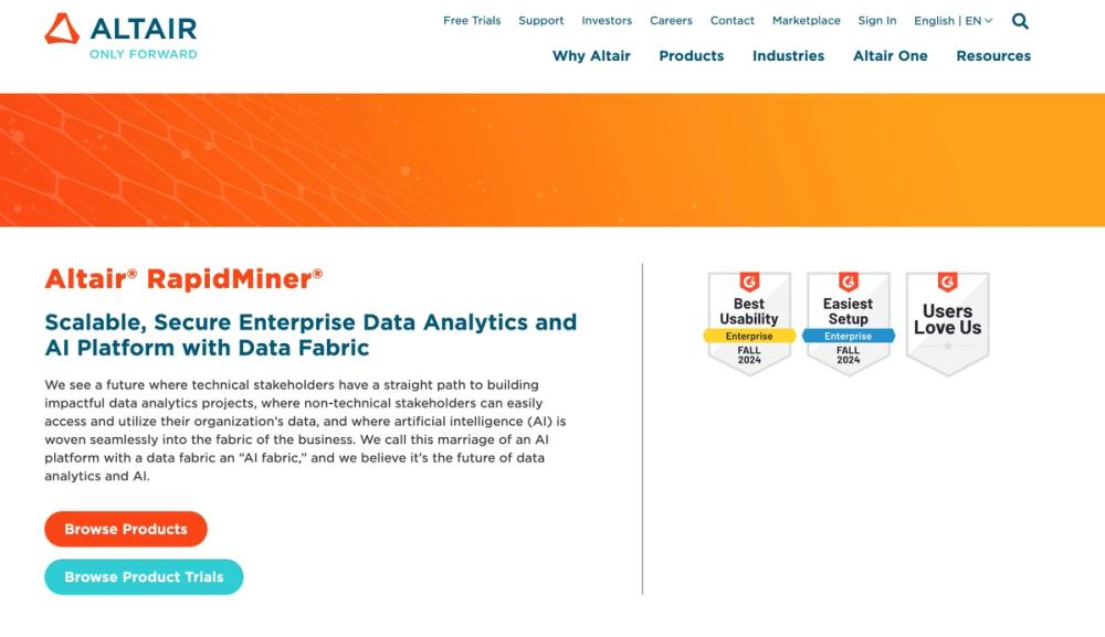 image of RapidMiner ai Altair