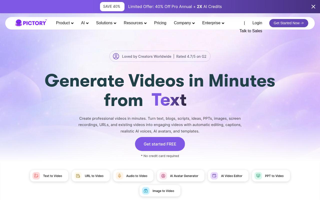 Pictory screenshot