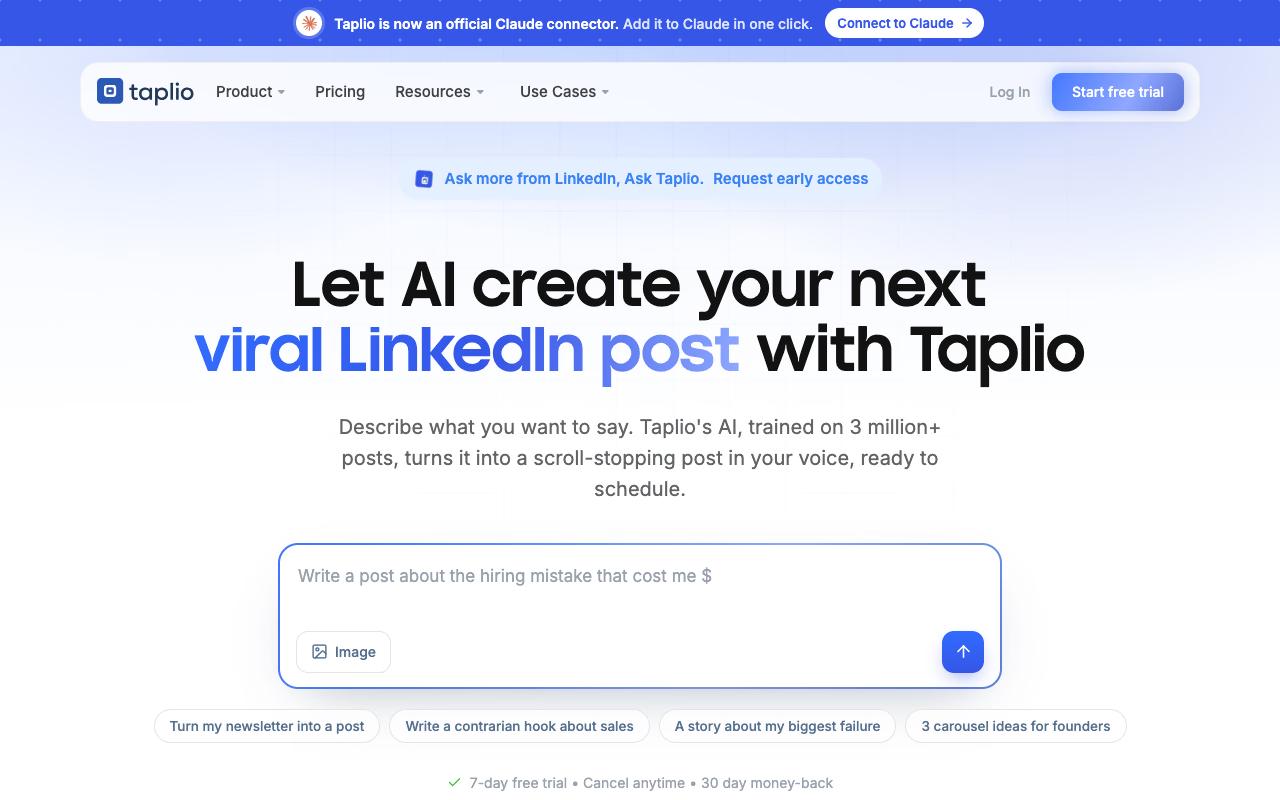 Taplio screenshot