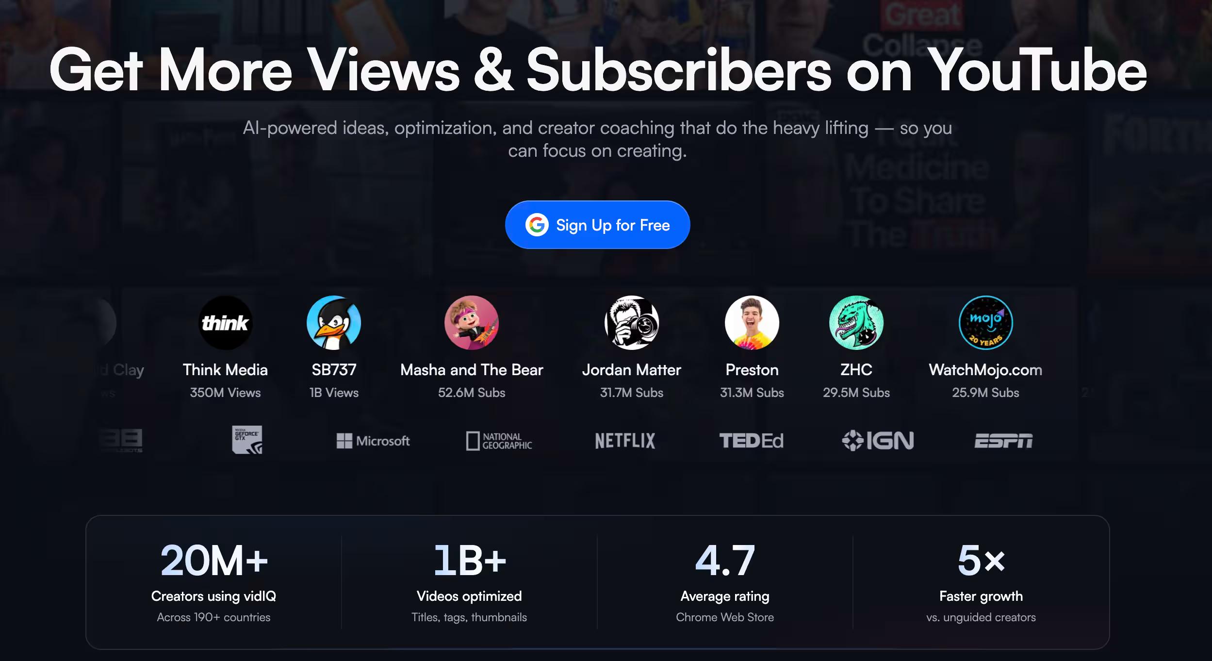 vidiq homepage