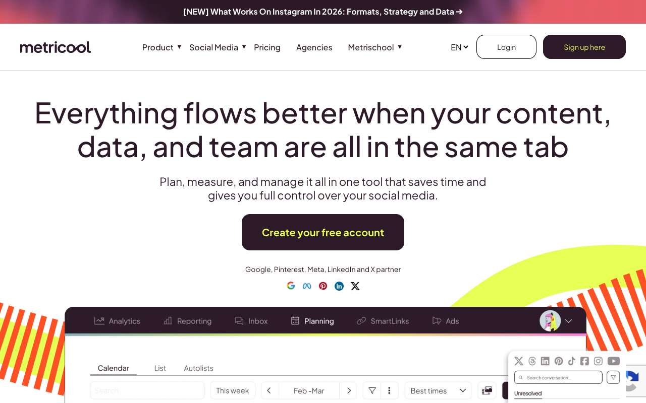 Metricool screenshot
