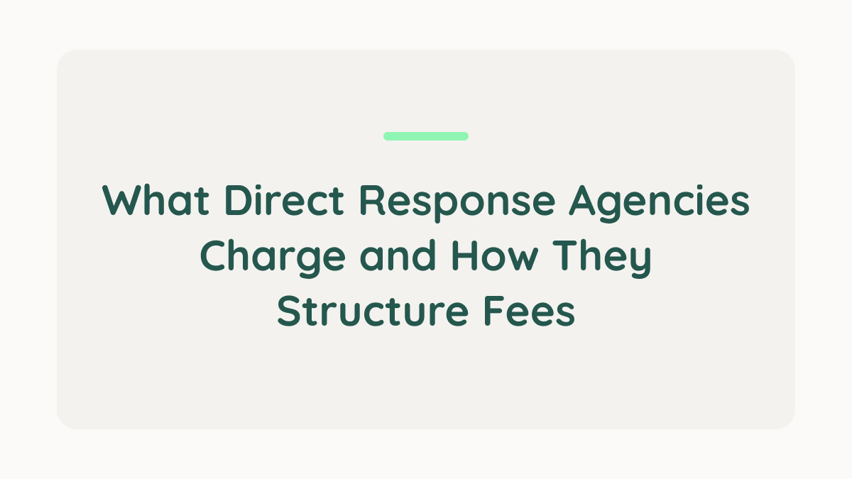 Monthly agency fees comparison