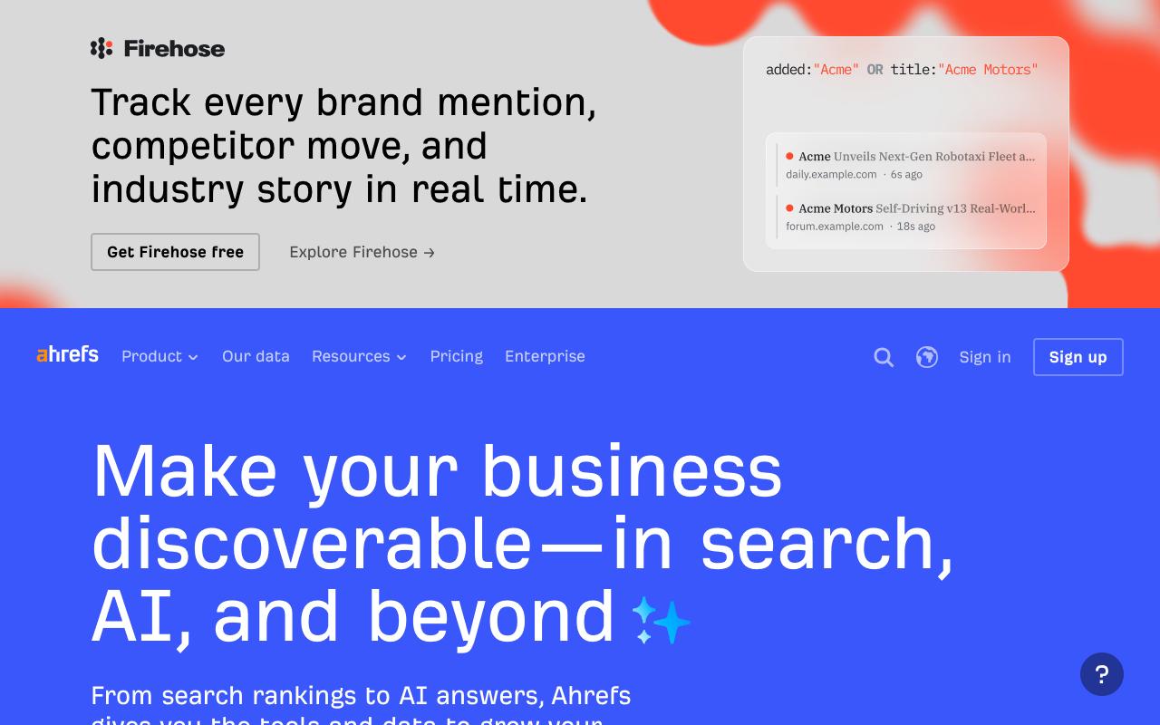 Ahrefs screenshot