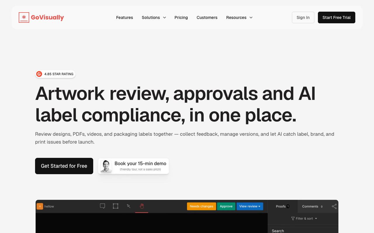 GoVisually screenshot