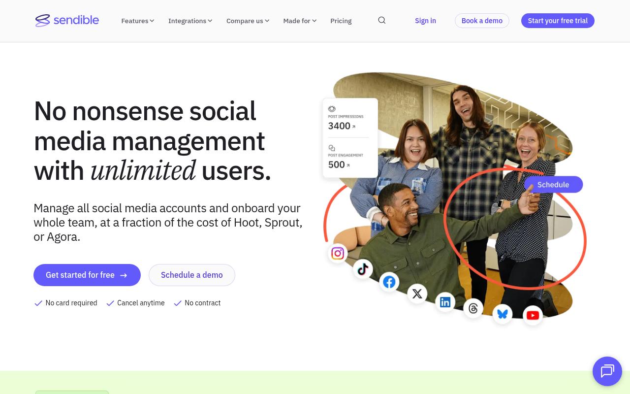 Sendible screenshot