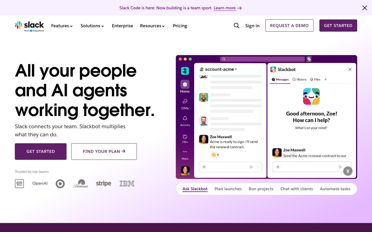 Slack screenshot