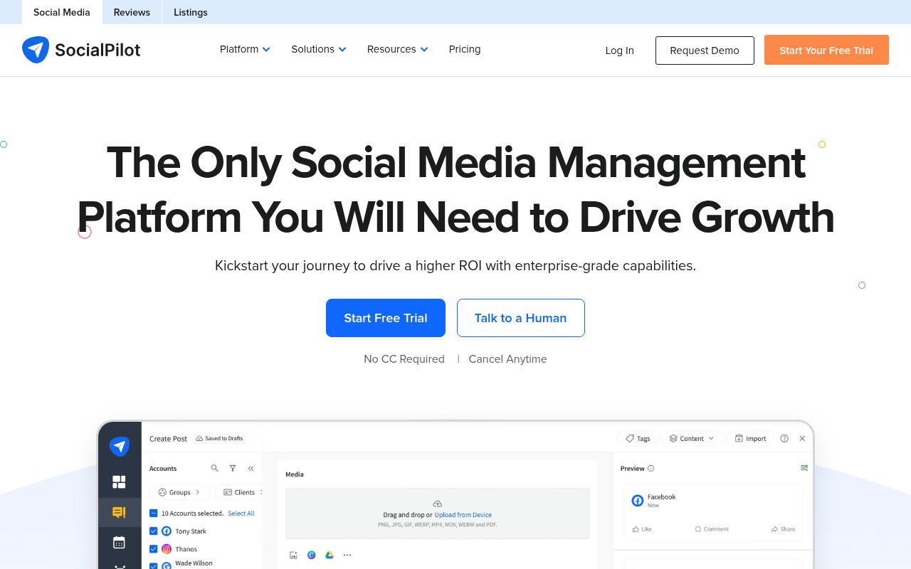SocialPilot screenshot