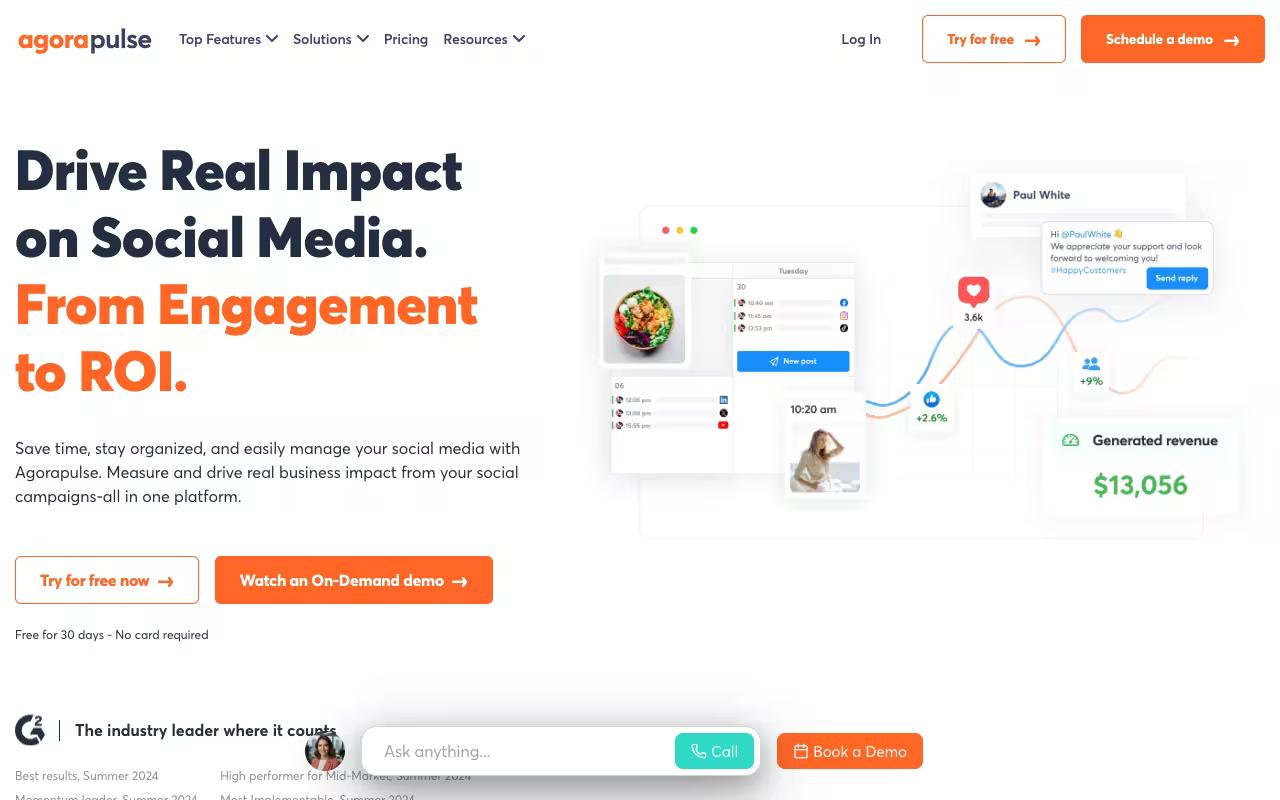 Agorapulse Homepage