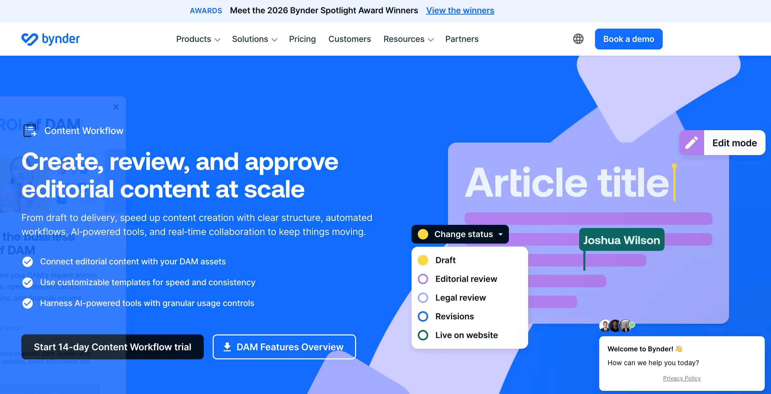 gathercontent homepage