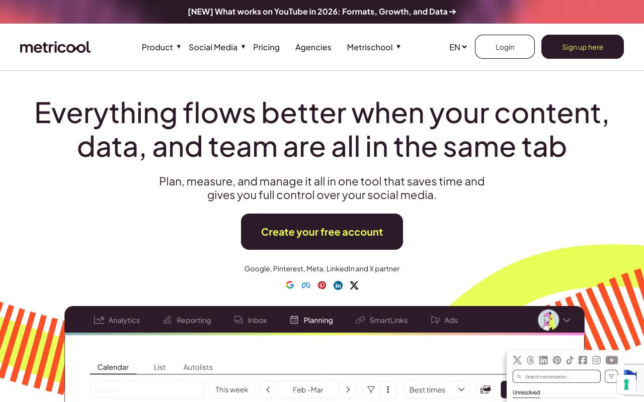 Metricool screenshot
