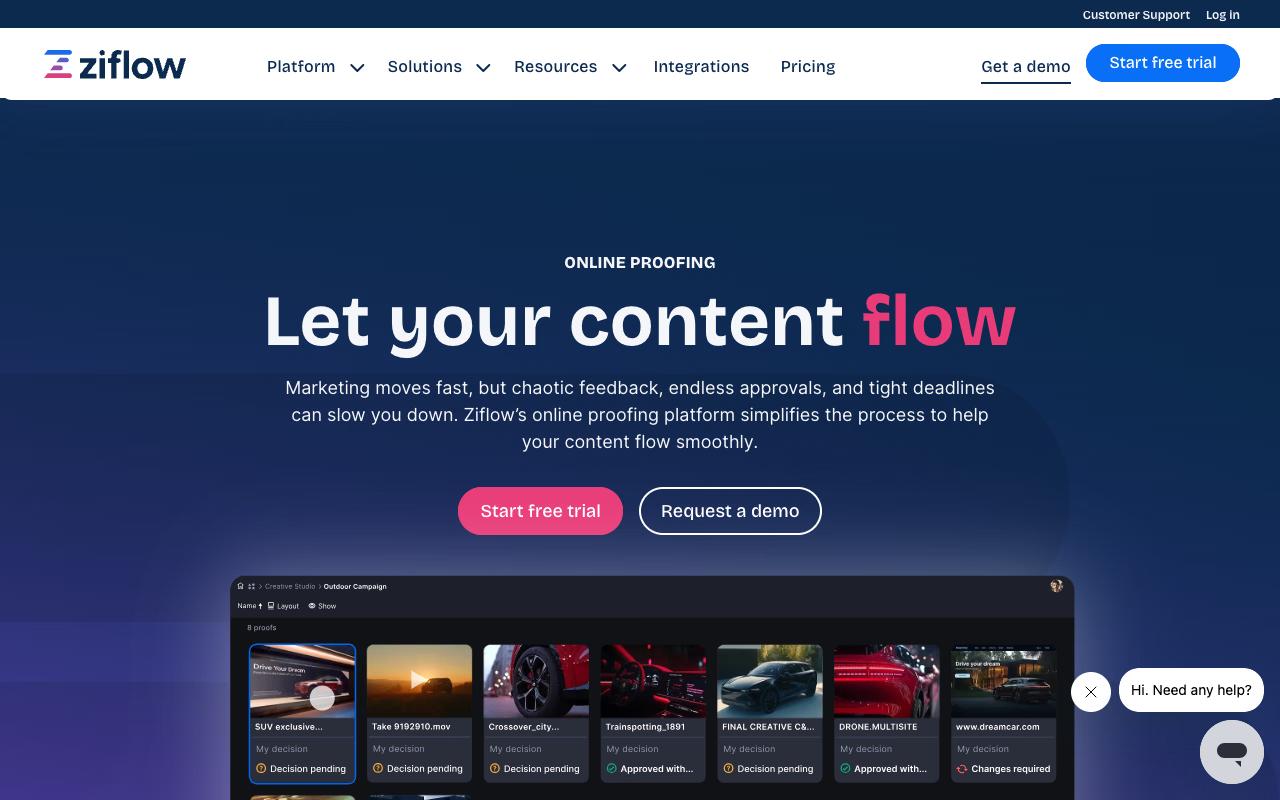 Ziflow screenshot