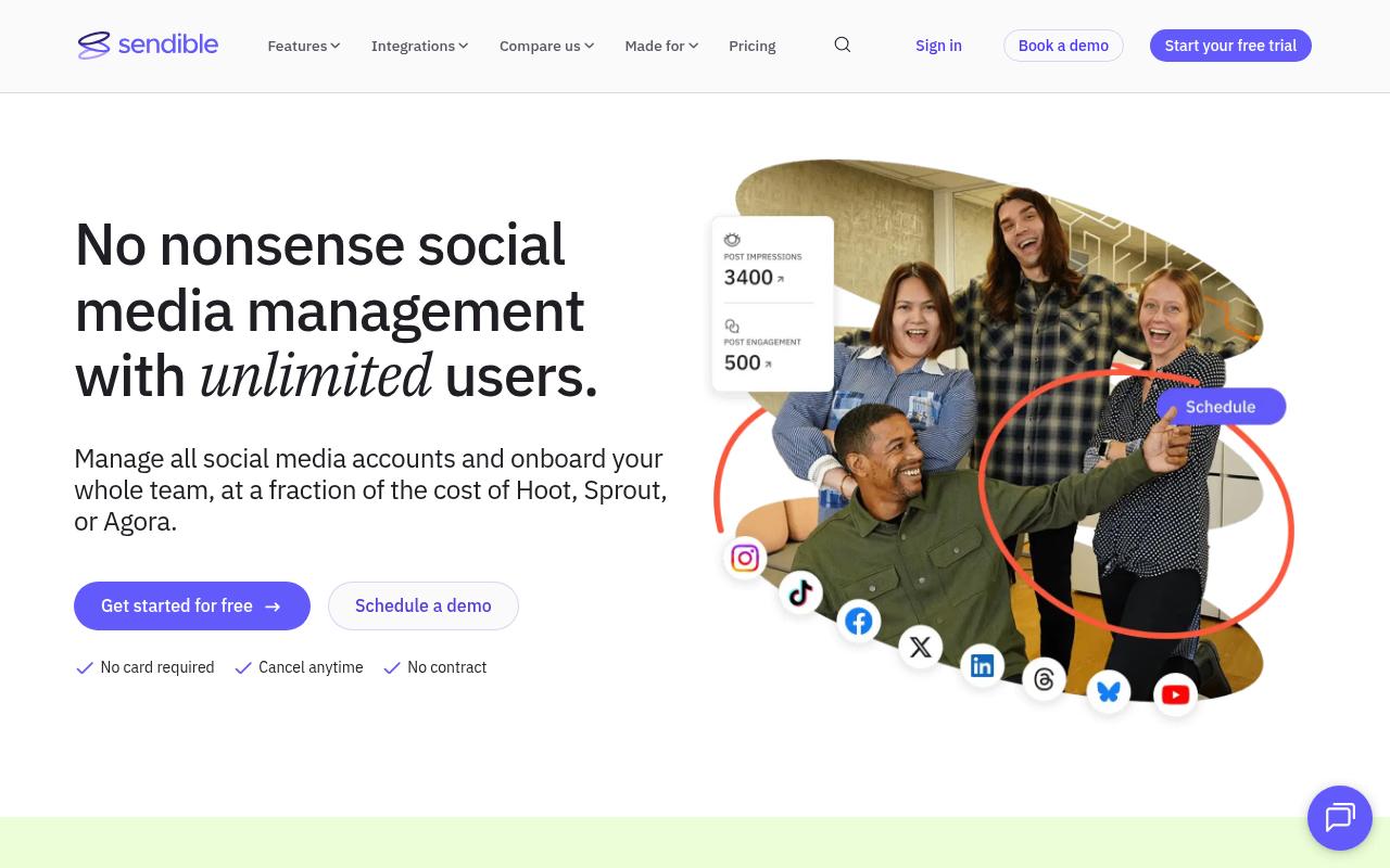 Sendible screenshot