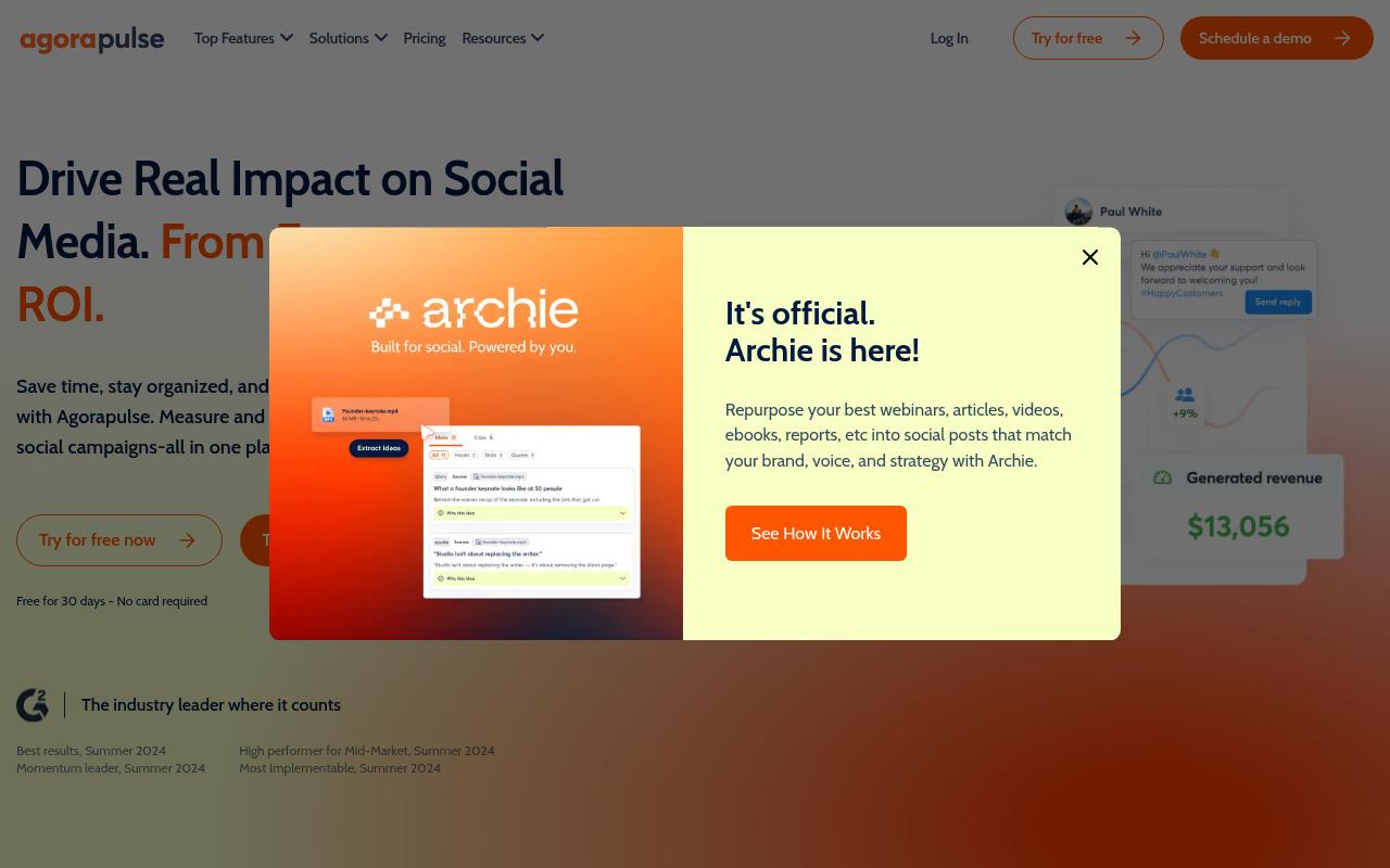 Agorapulse screenshot