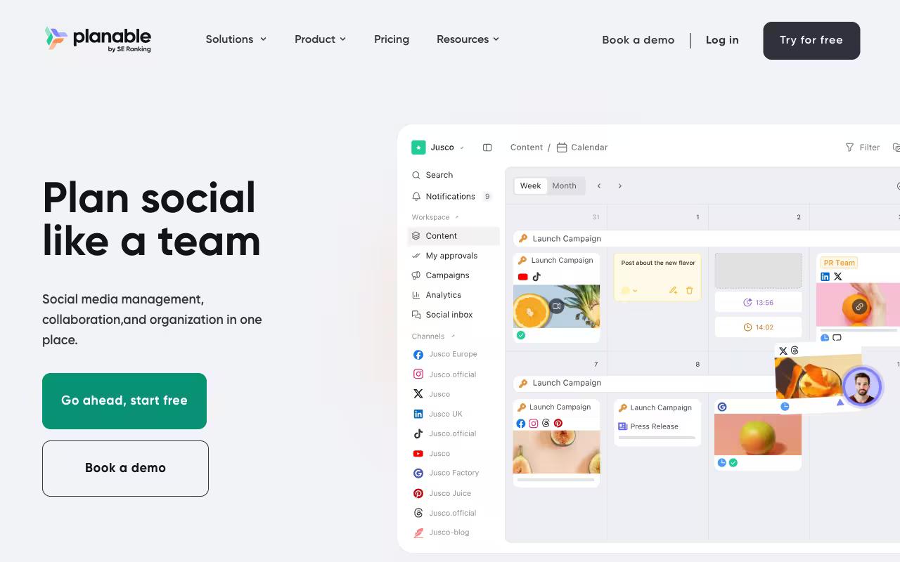 Planable Homepage