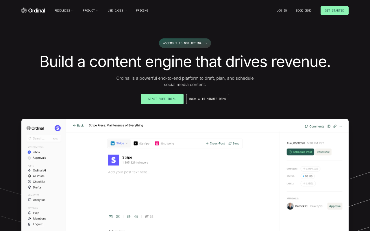 Ordinal screenshot