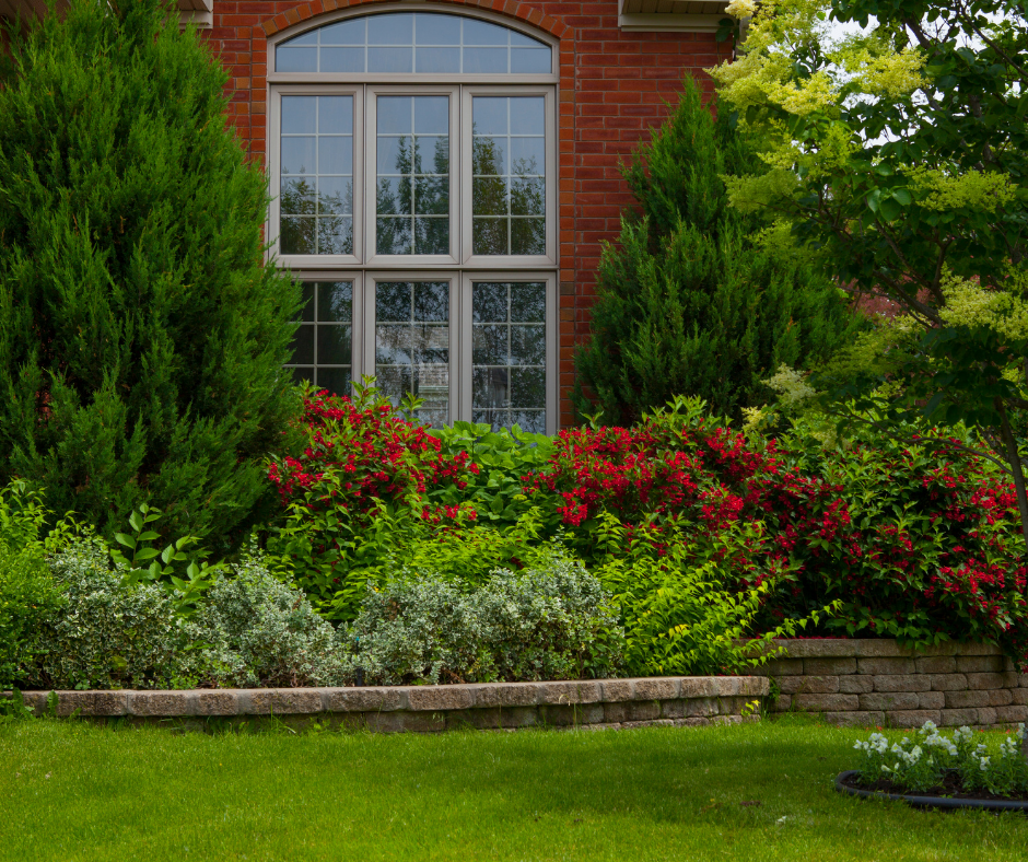 epetition with your plant selections is a good yard landscaping idea for a small front yard
