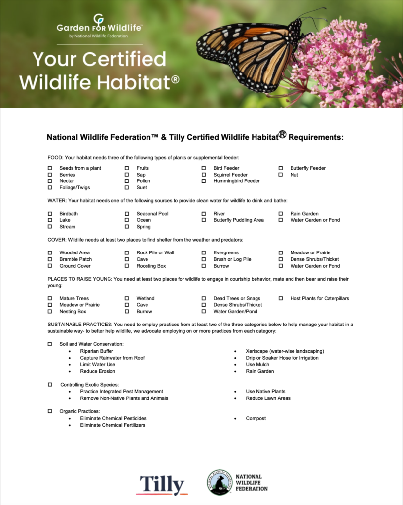 What Does A Certified Wildlife Habitat® Yard Look Like? | Tilly Design