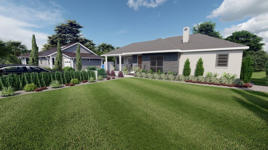 3D render of a landscap design plan