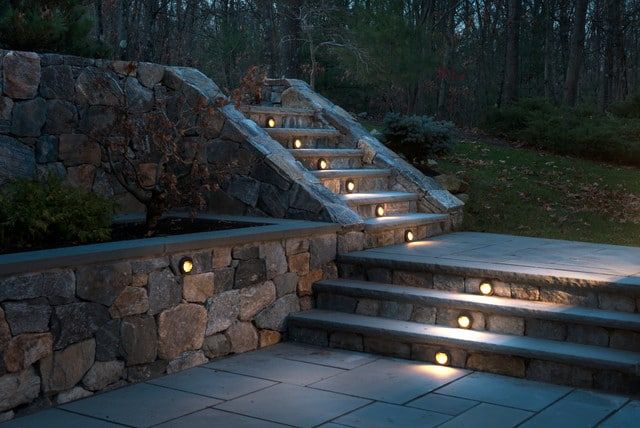 solar lights for stone steps