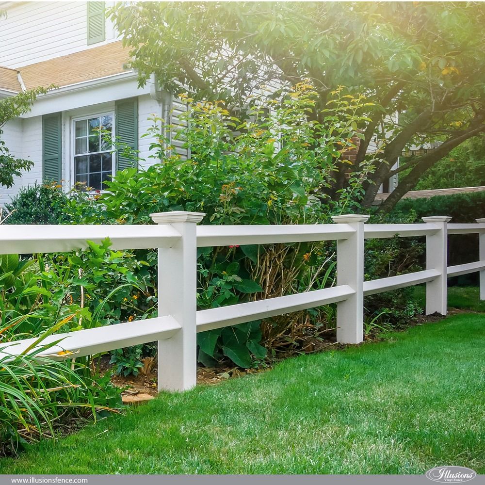 Post and rail front yard fence
