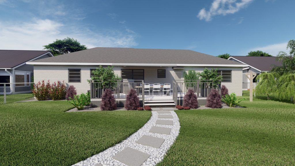 3D render of a landscap design plan