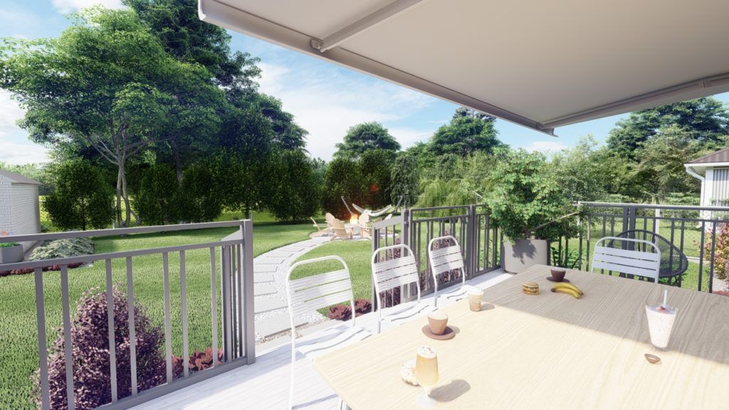 3D render of a landscap design plan