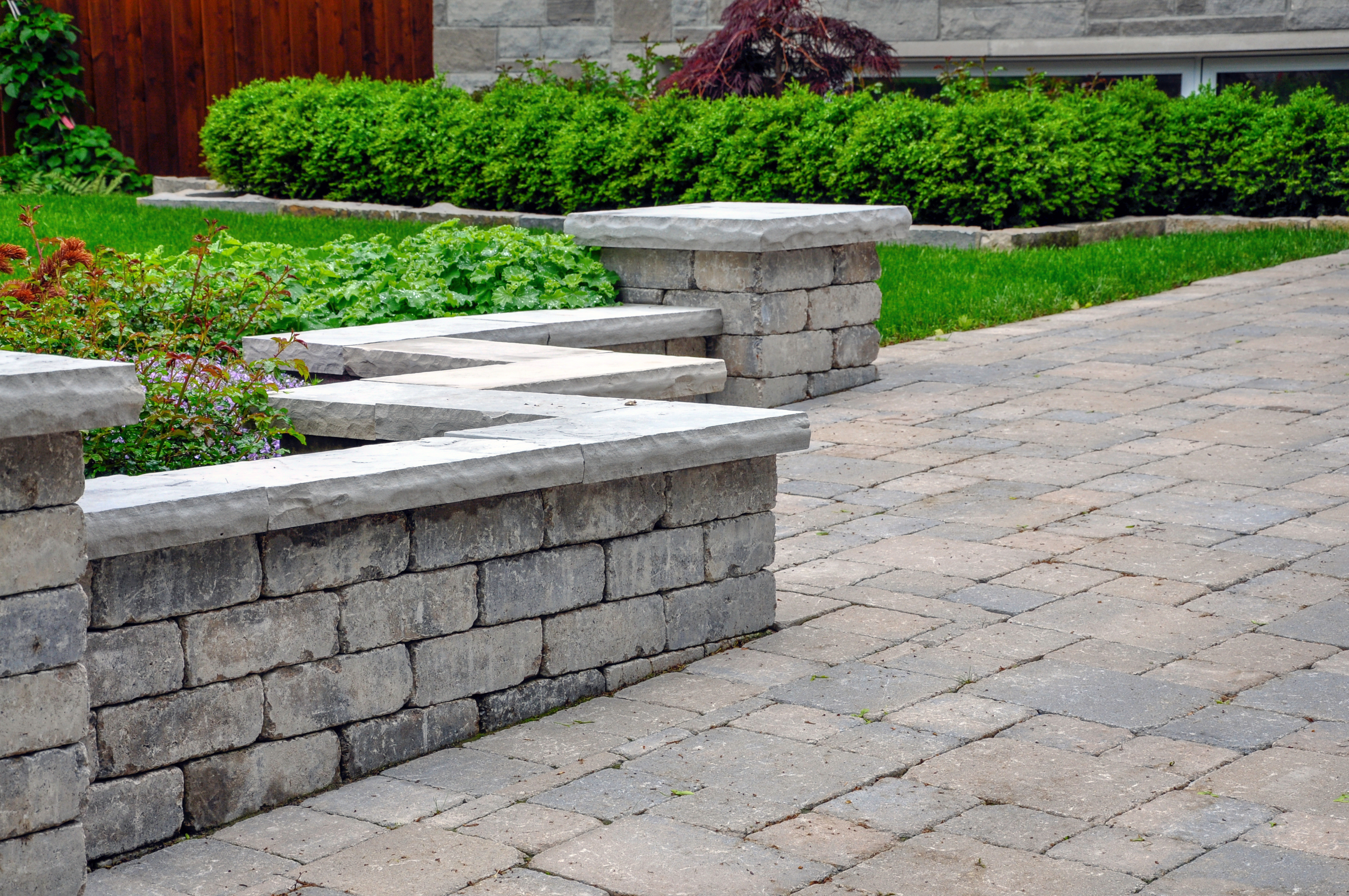 This natural stone can double as a seating area if needed