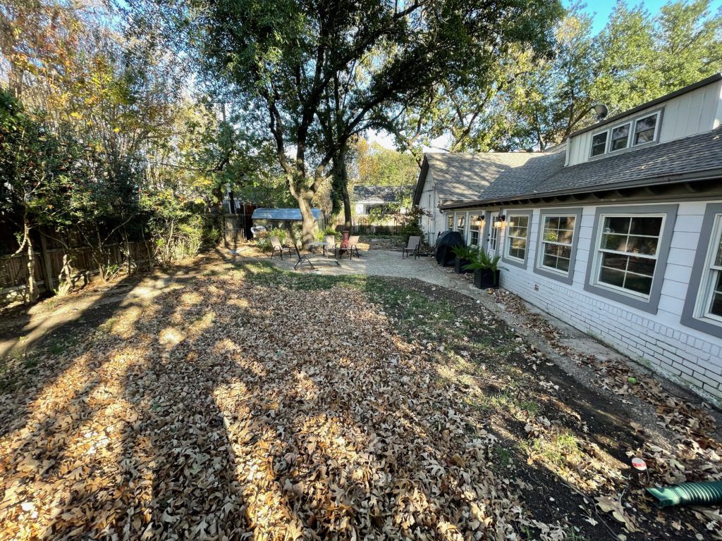 Backyard image with no landscaping