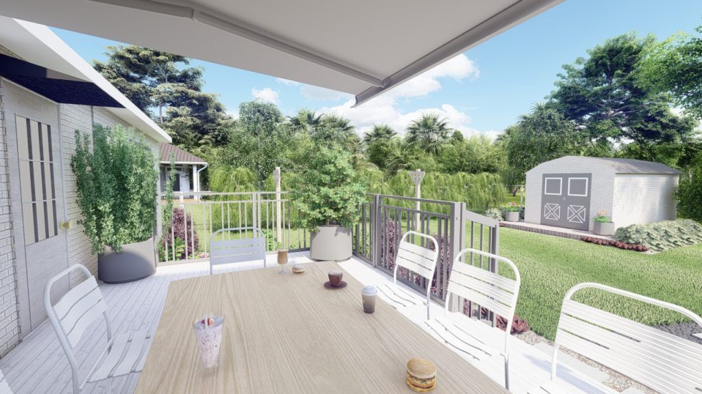 3D render of a landscap design plan