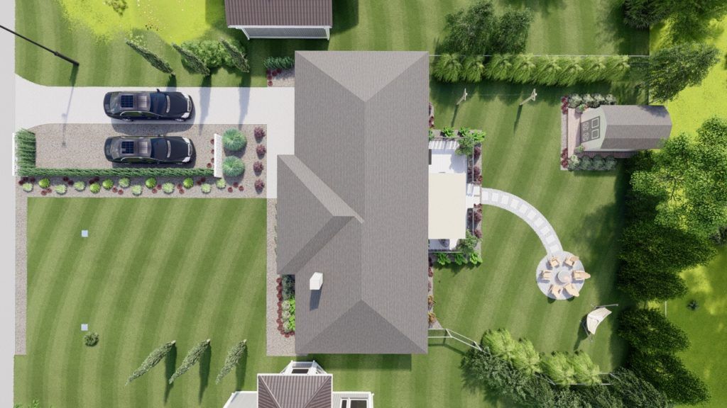3D render of a landscap design plan