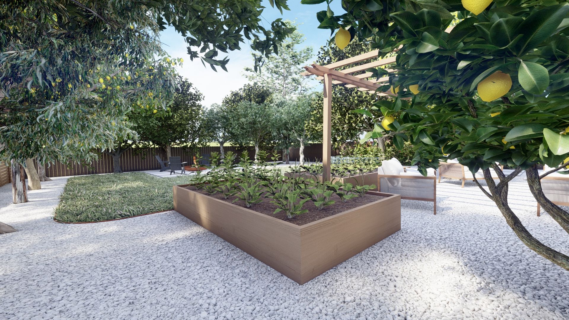 simple backyard landscaping idea