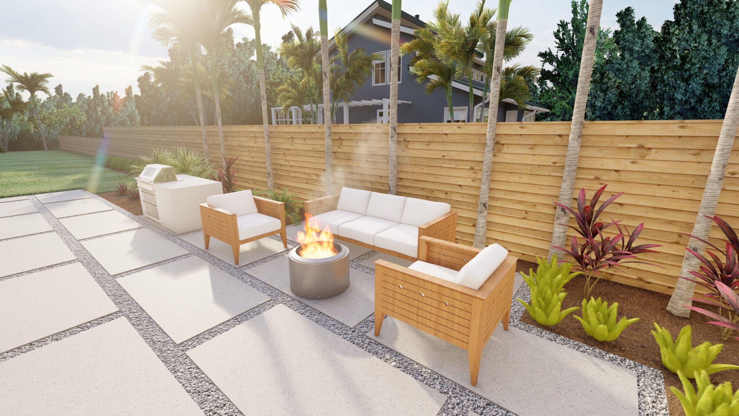Tropical Fire Pit Style