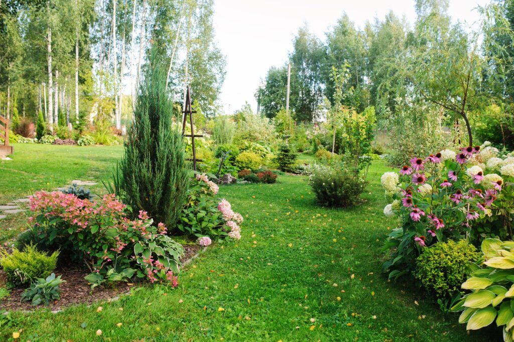 english style garden space