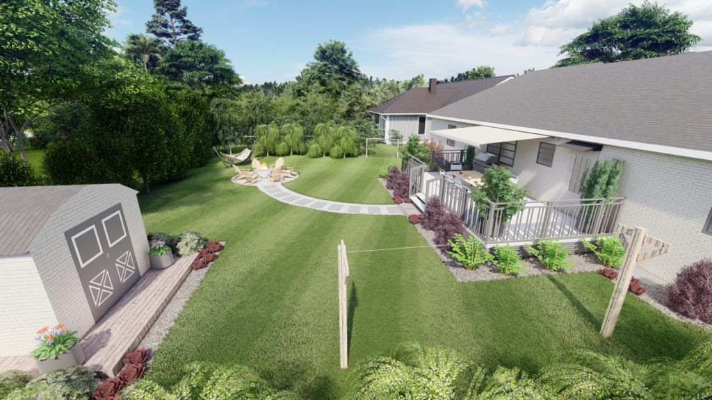 3D render of a landscap design plan