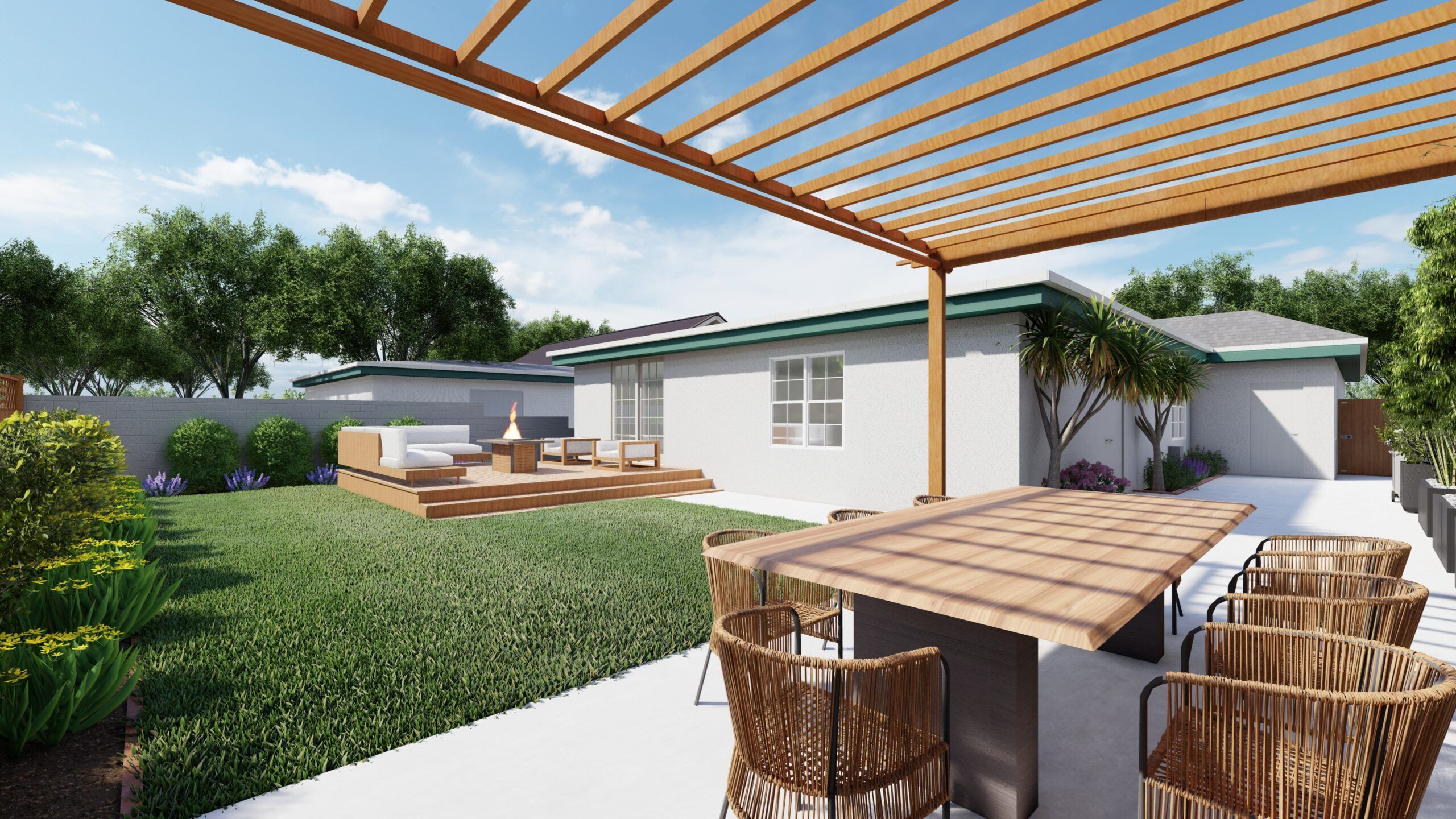 modern backyard design