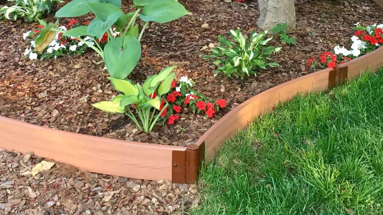 modern garden edging ideas for a raised flower bed