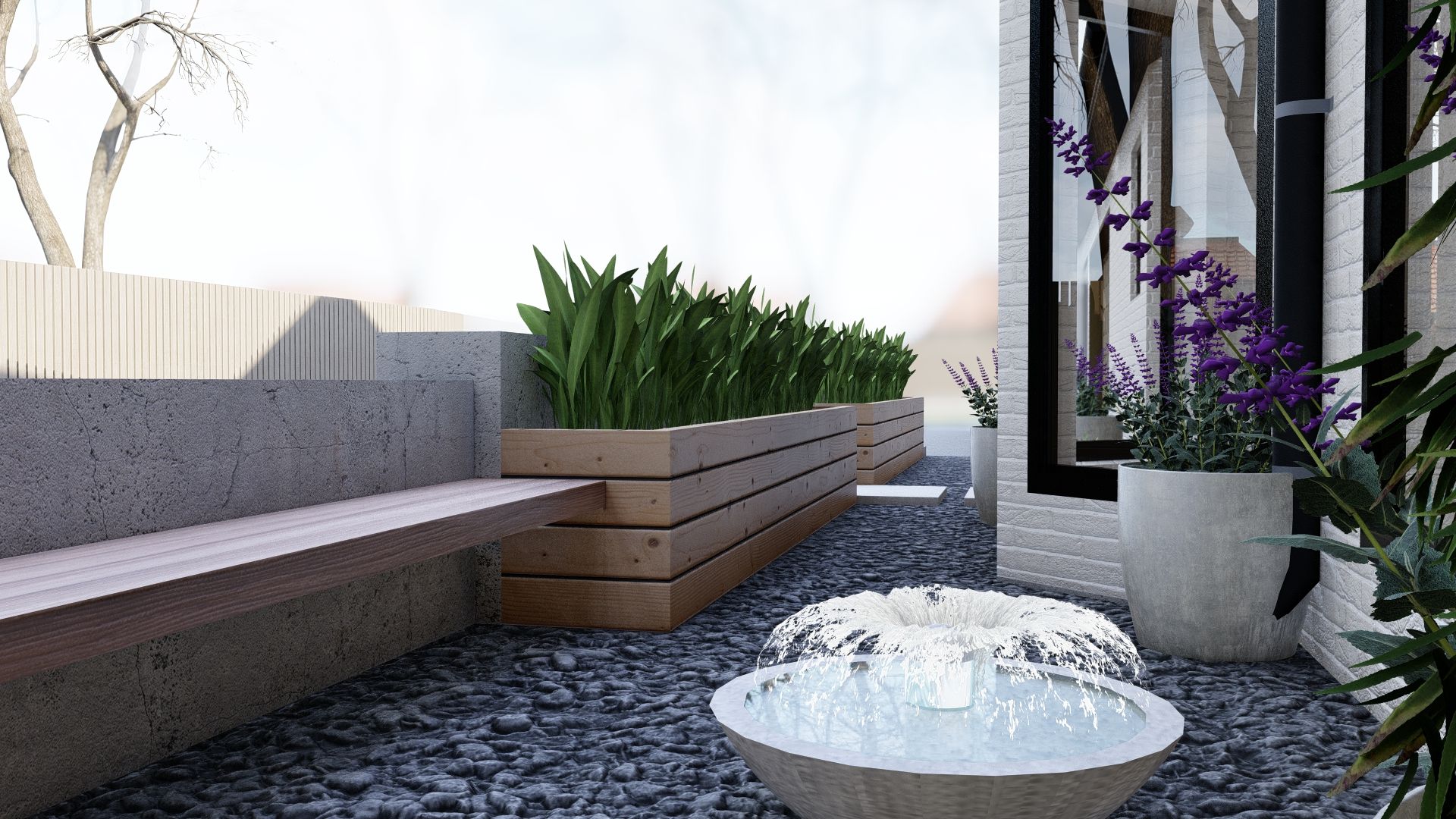 built in planters