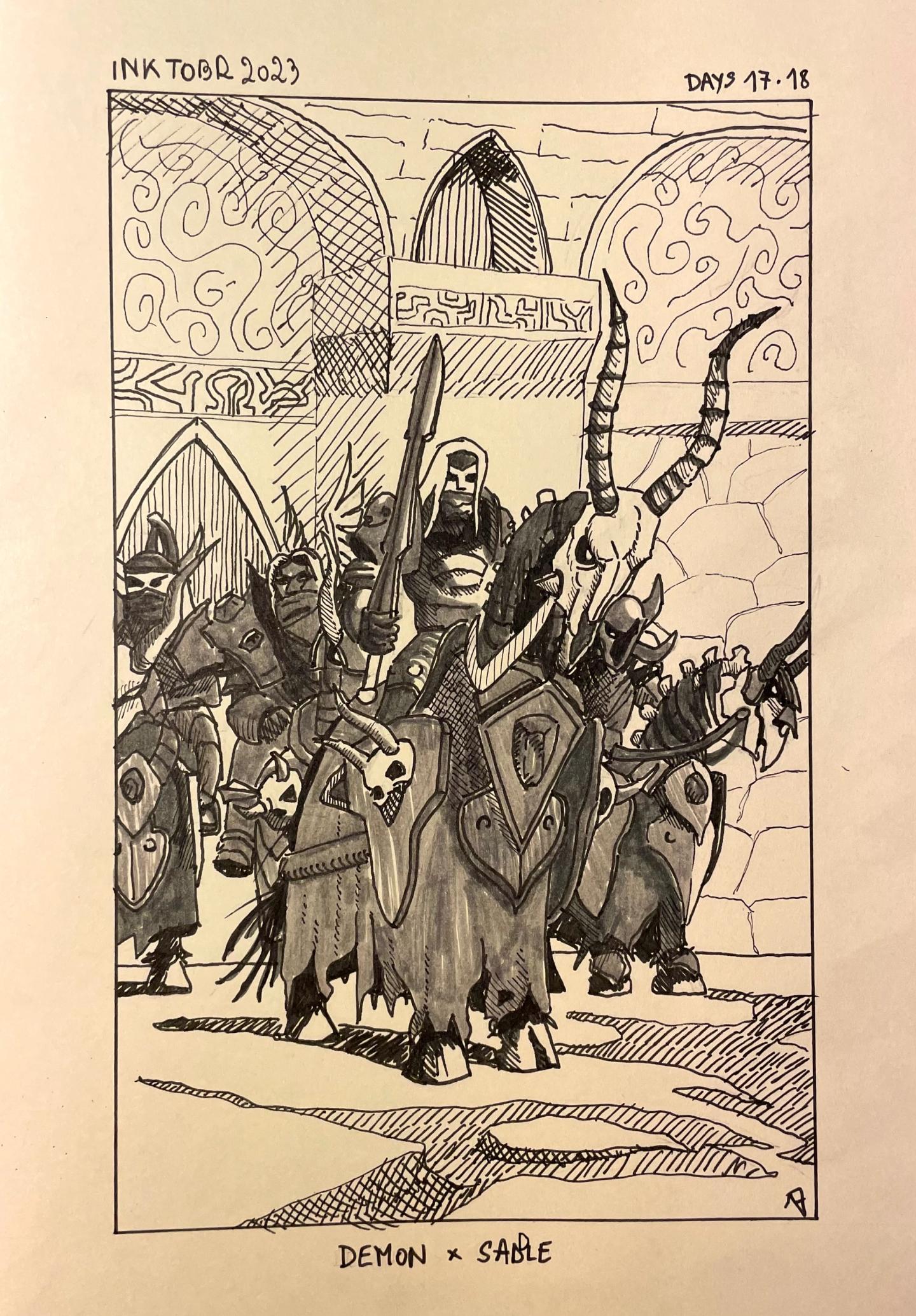 Inktober 2023, day 17 & 18