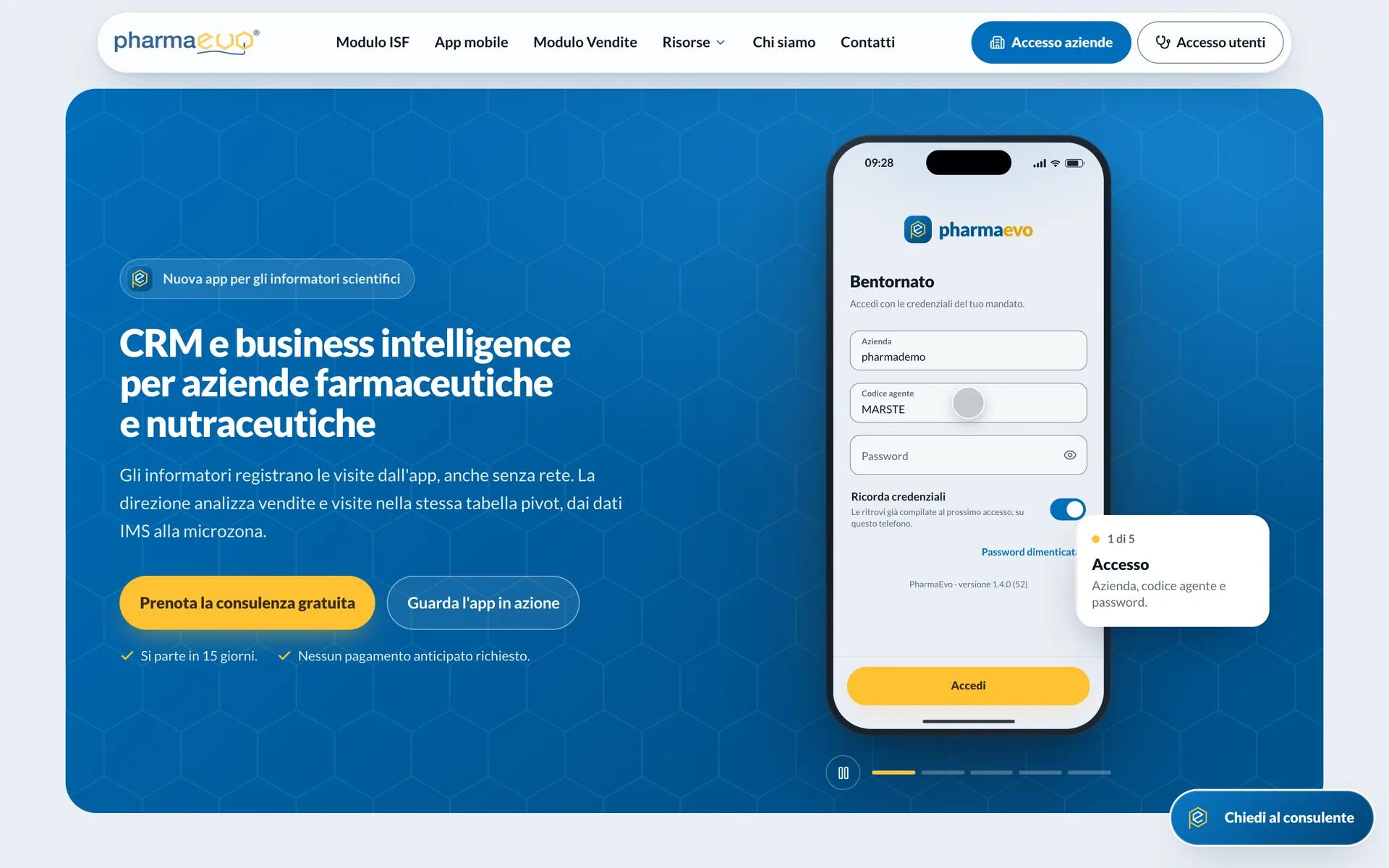 PharmaEvo (Agielle S.r.l.) su desktop