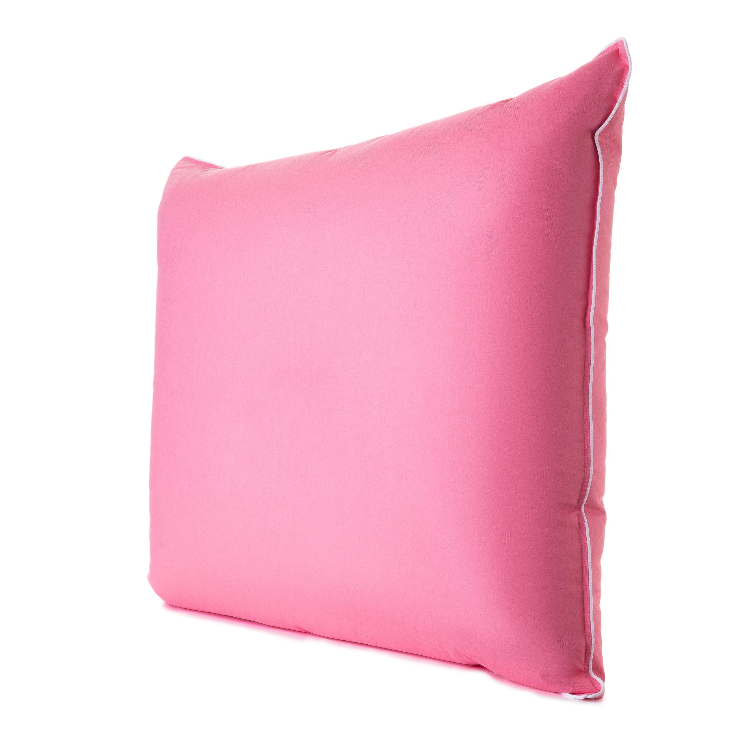 Zdjęcie typu packshot różowej poduszki puchowej