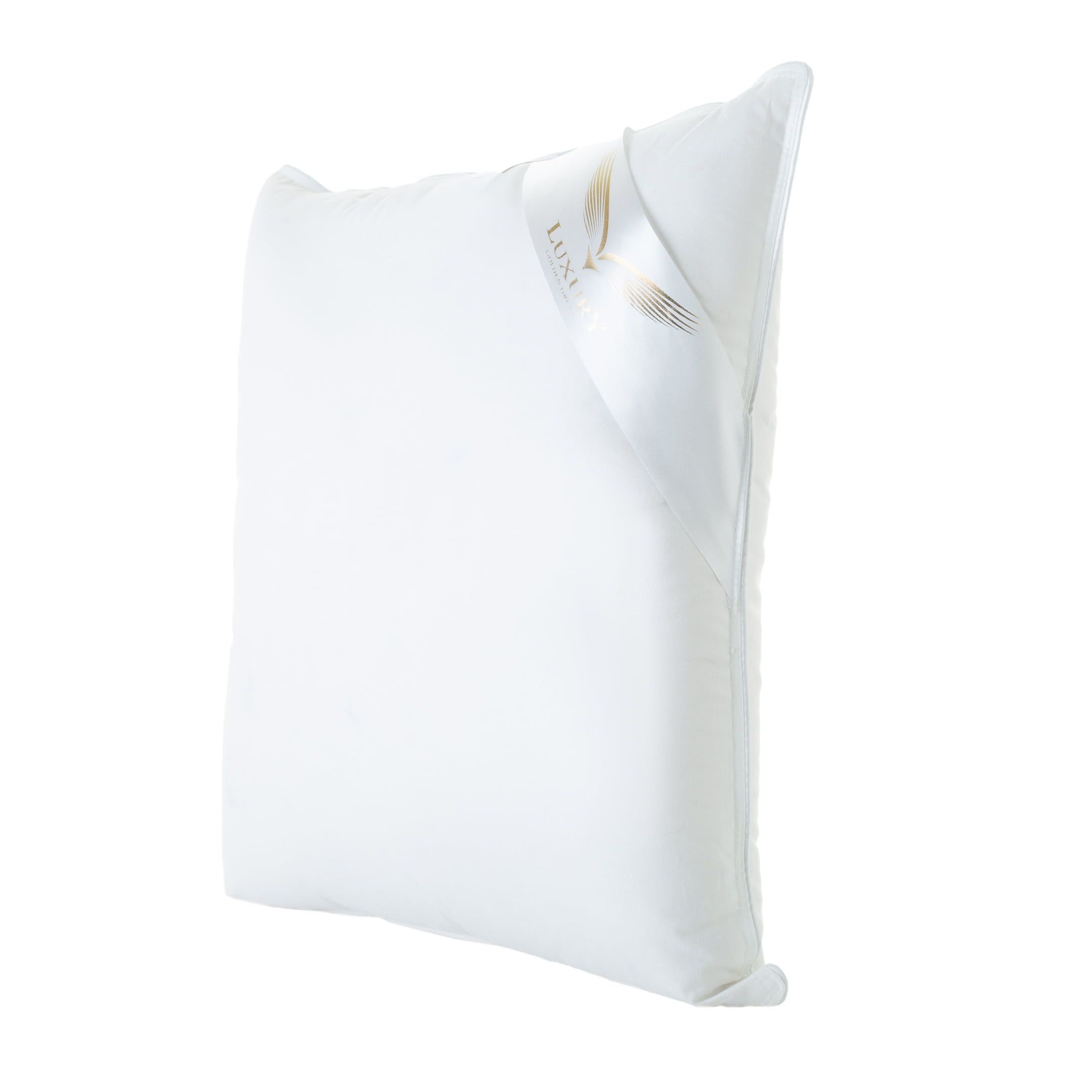 Zdjęcie typu packshot białej poduszki puchowej