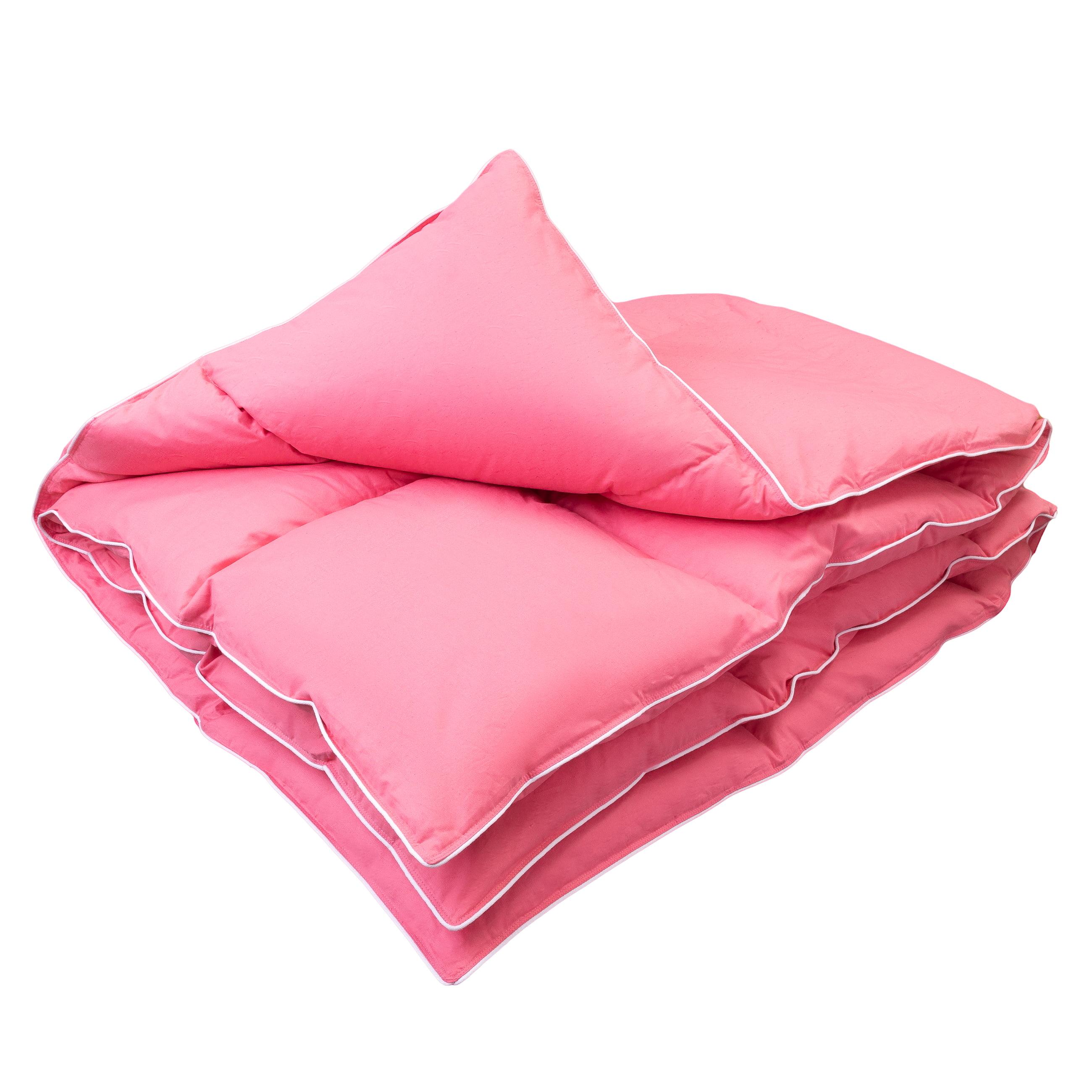 Zdjęcie packshot różowej kołdry puchowej