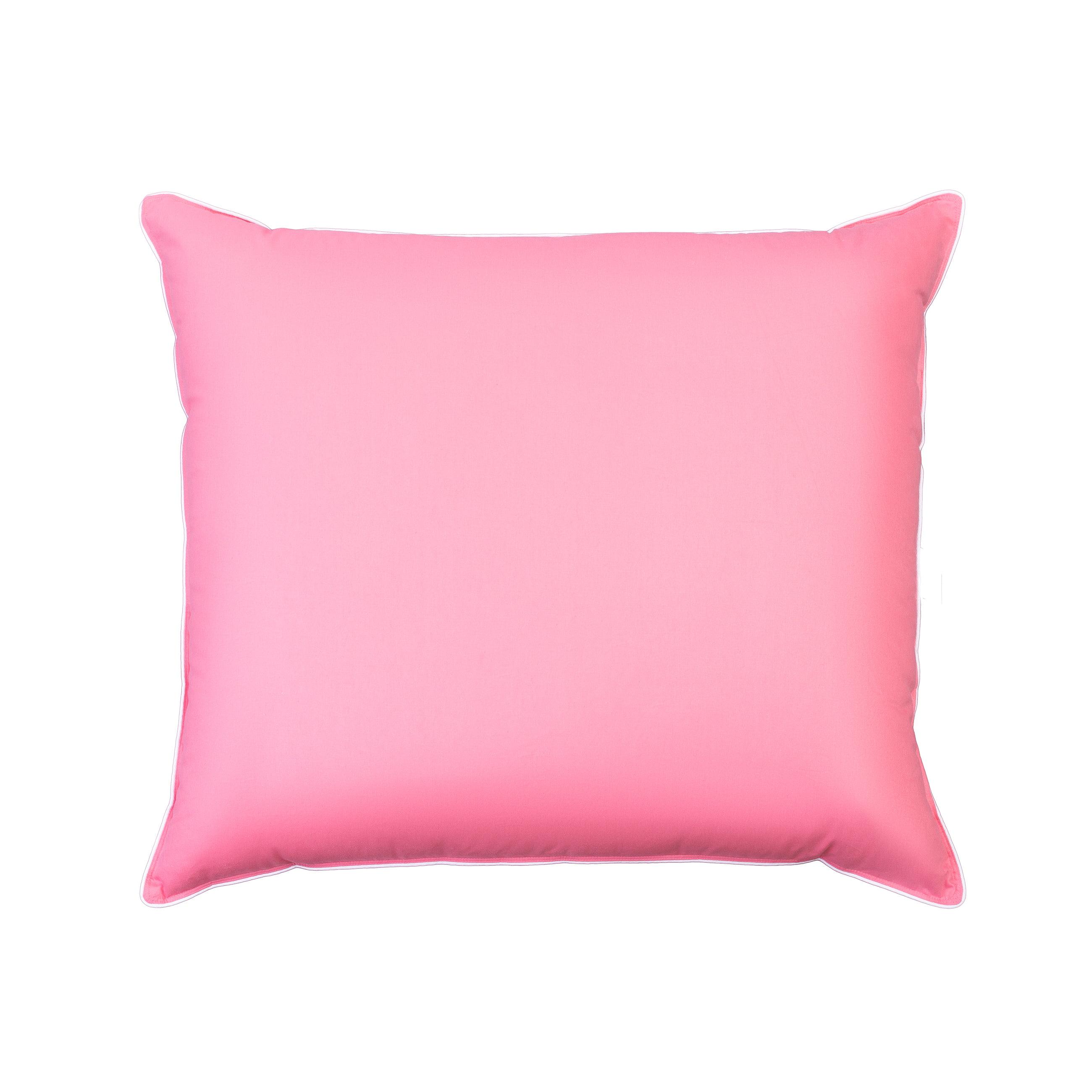 Zdjęcie typu packshot różowej poduszki puchowej