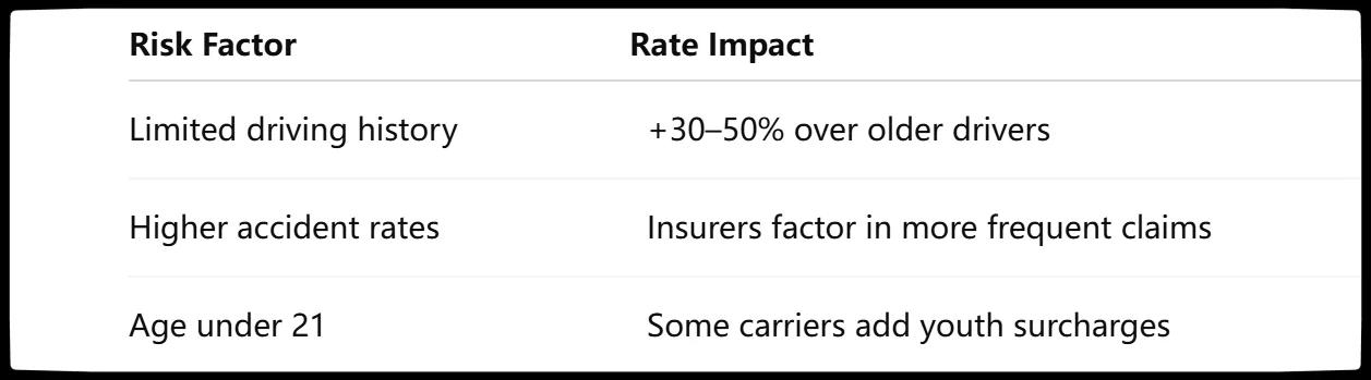 Why Young Drivers Face Higher Premiums